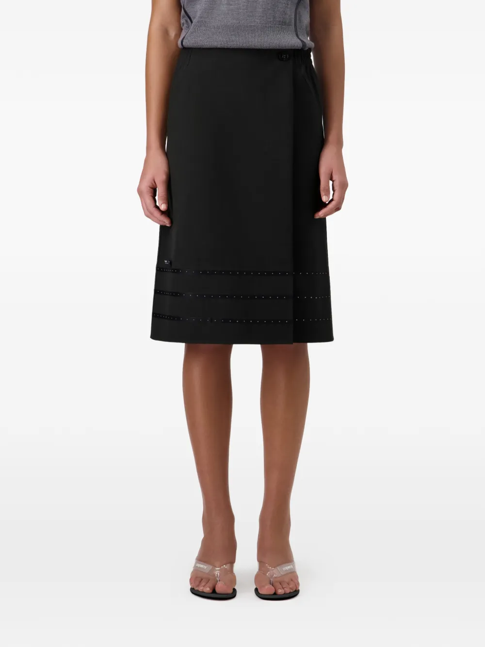 Coperni Midi-rok met naaddetail Zwart