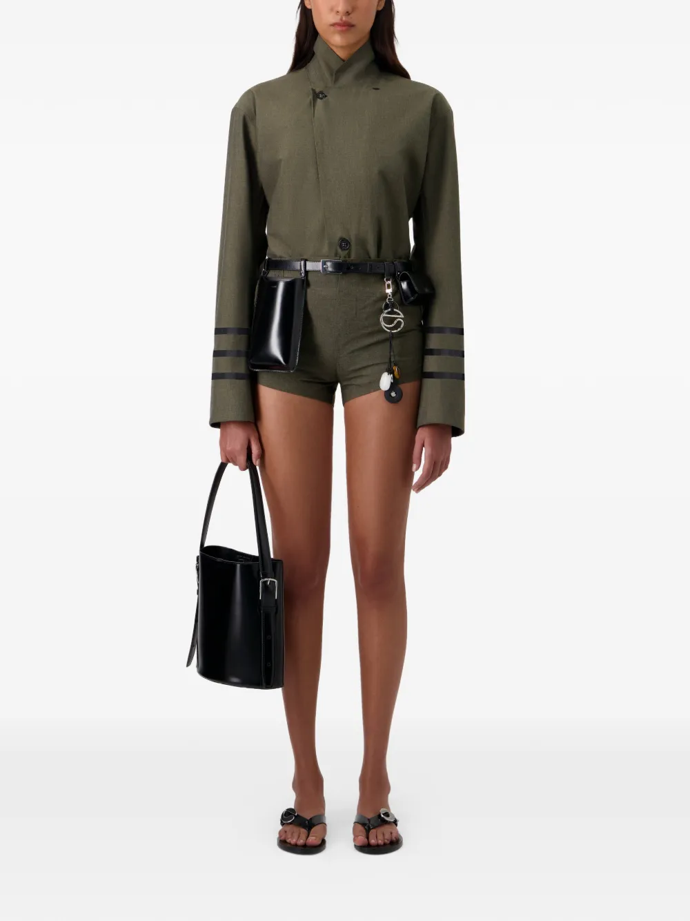  Coperni Striped Tailored Jacket - Green 