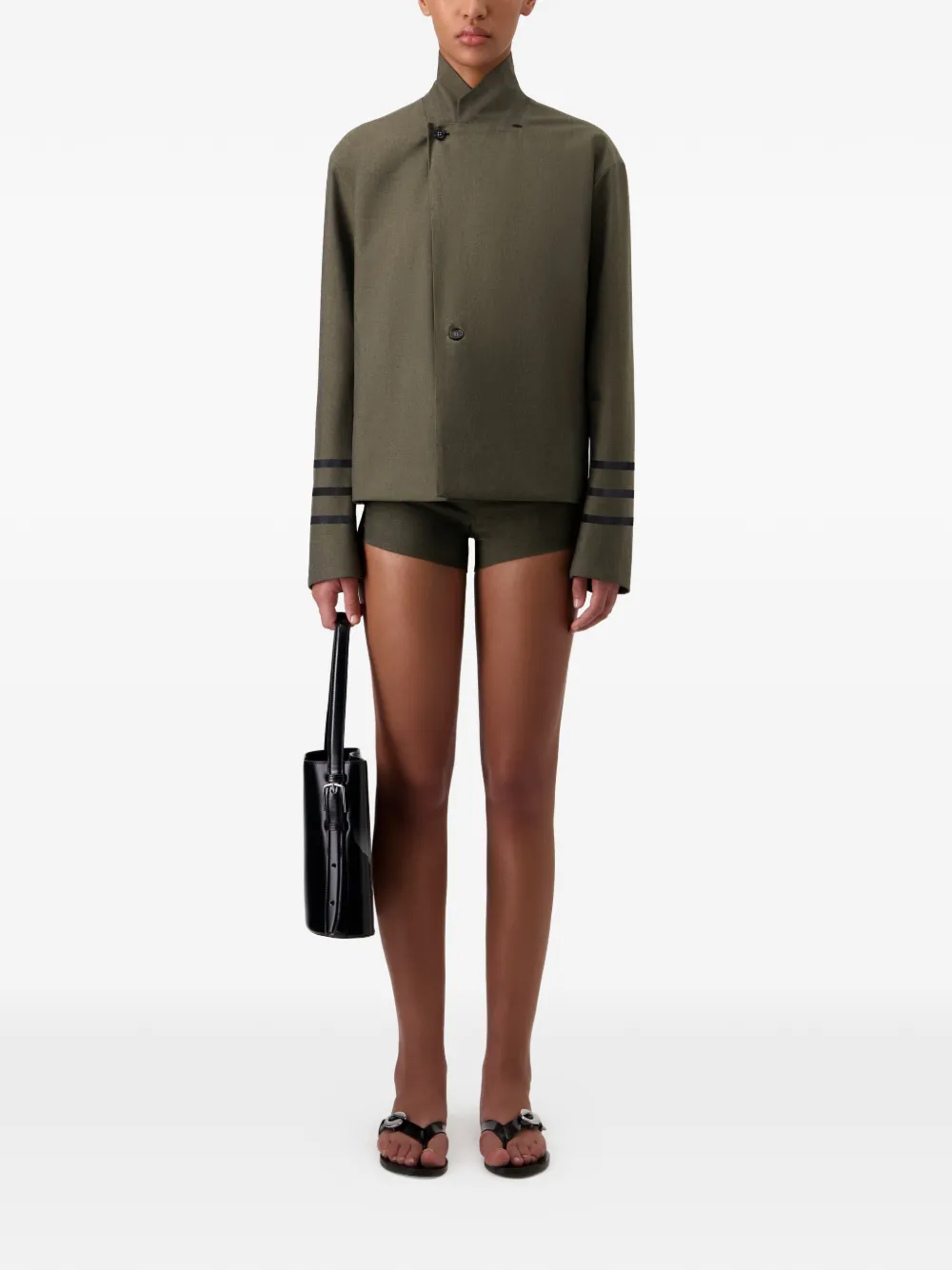  Coperni Striped Tailored Jacket - Green 