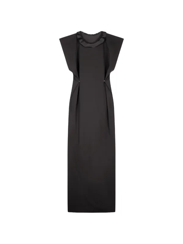 Coperni Structured Shoulders Adjustable Dress in Black