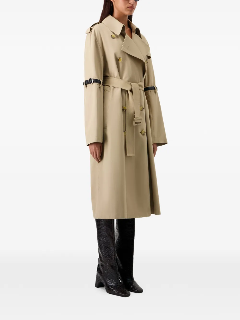  Coperni Double-breasted Belted Coat - Neutrals 