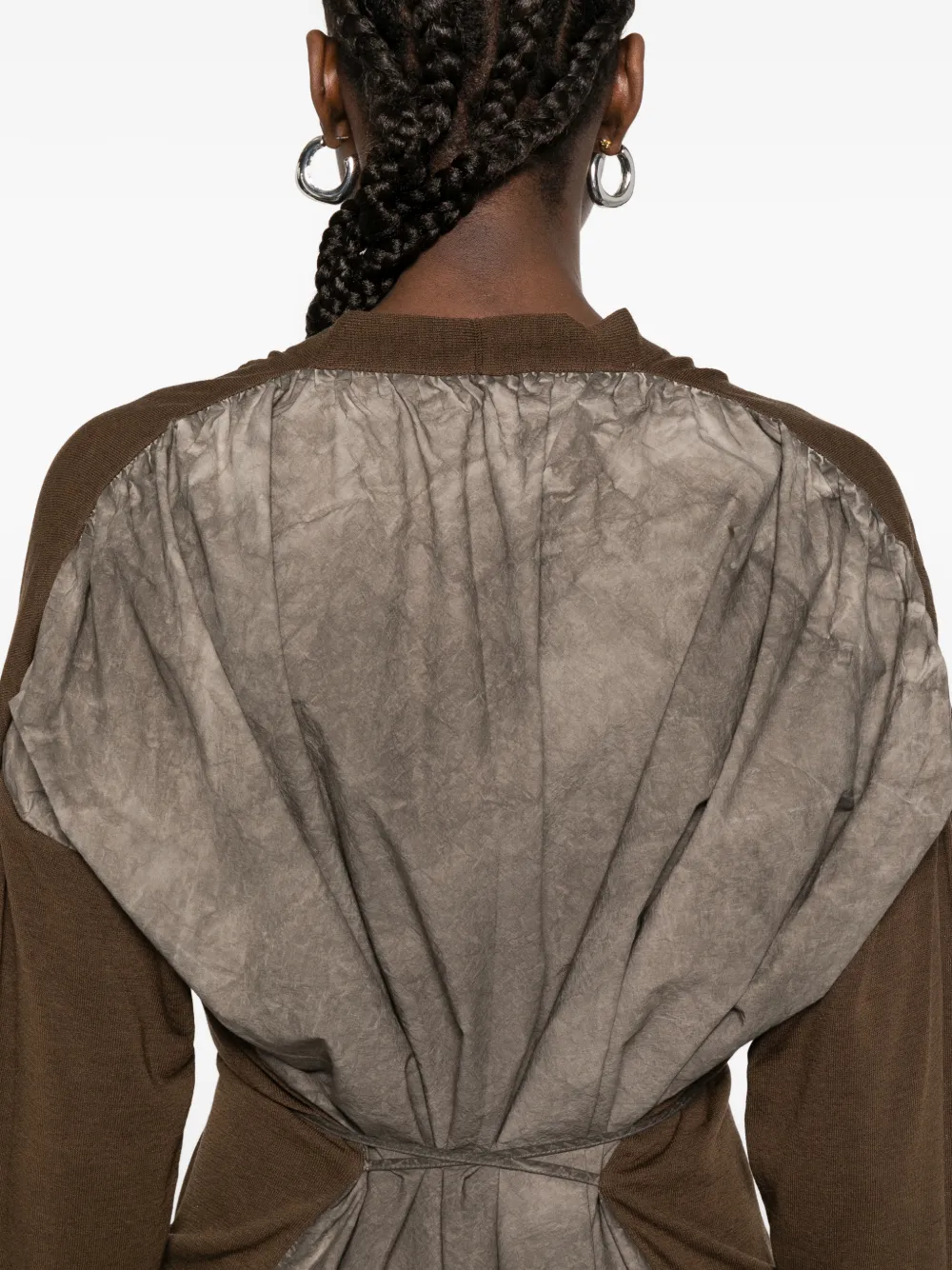 Uma Wang Vest met V-hals Bruin