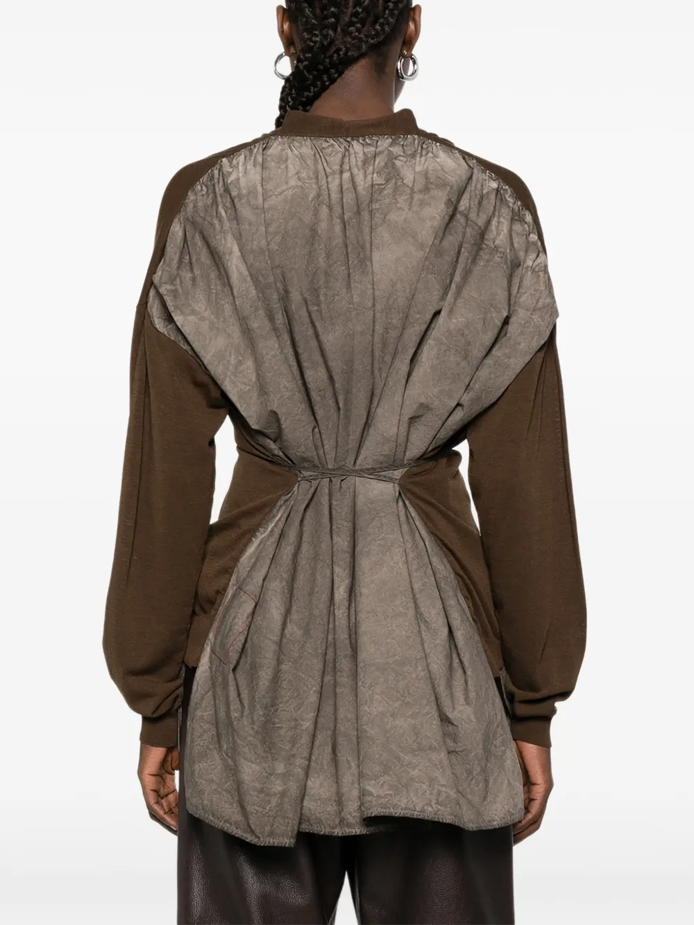 Uma Wang Vest met V-hals Bruin