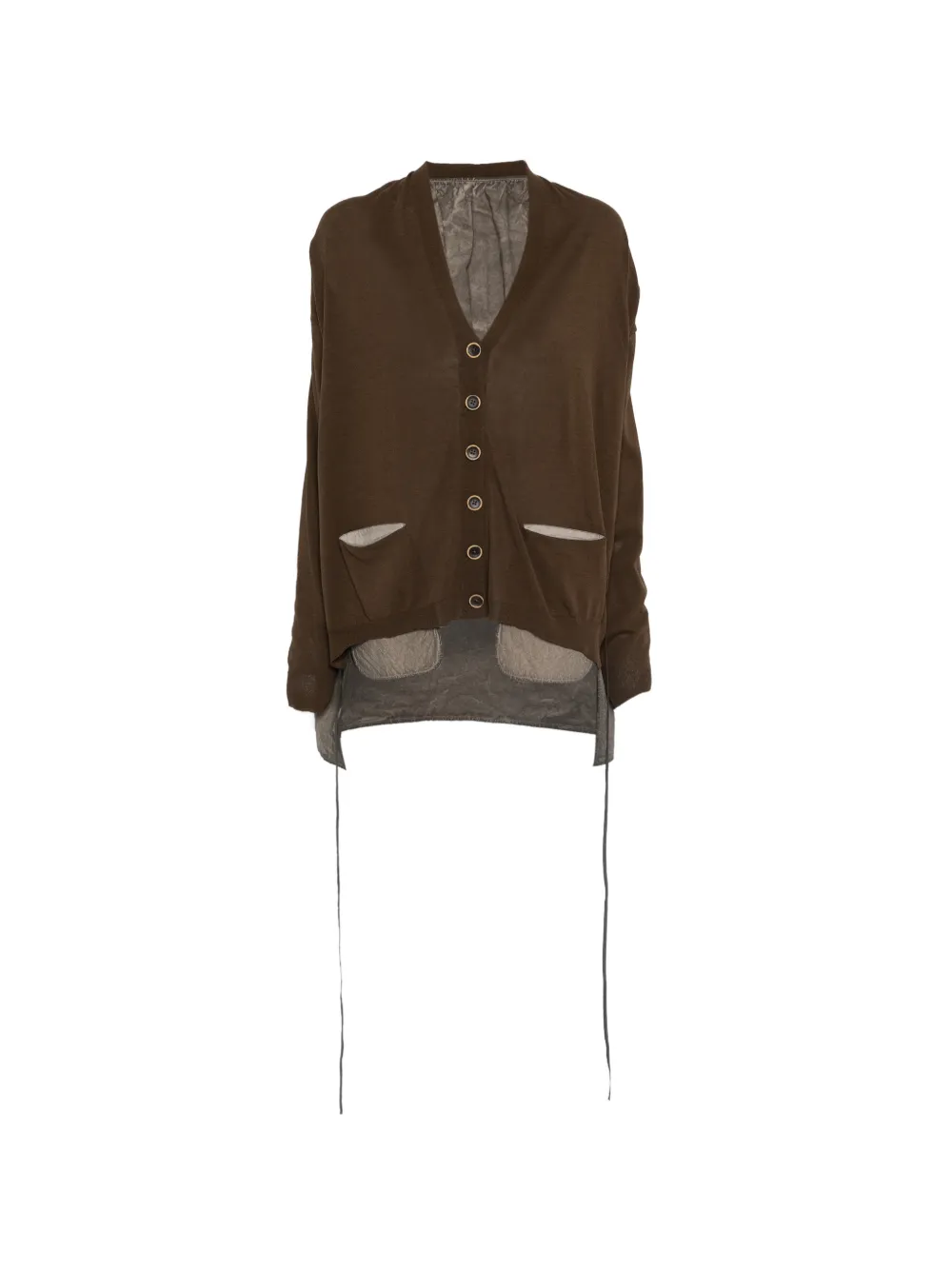 Uma Wang V-neck cardigan - Marrone