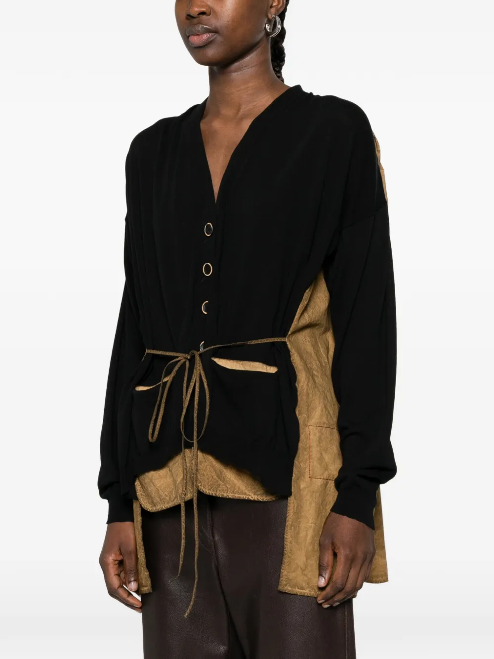  Uma Wang Front-pocket Cardigan - Black 