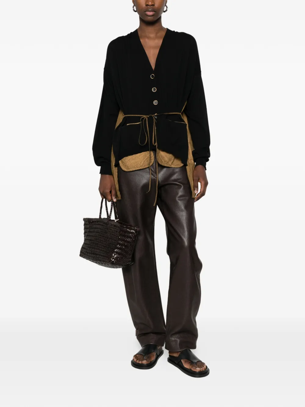  Uma Wang Front-pocket Cardigan - Black 