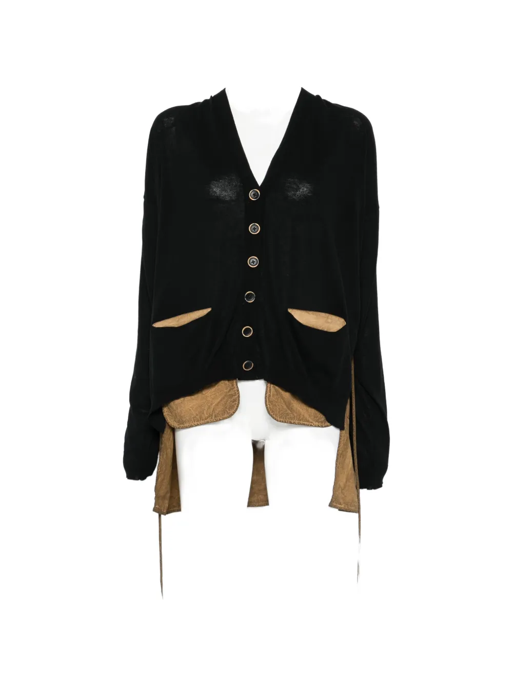 Uma Wang front-pocket cardigan - Nero