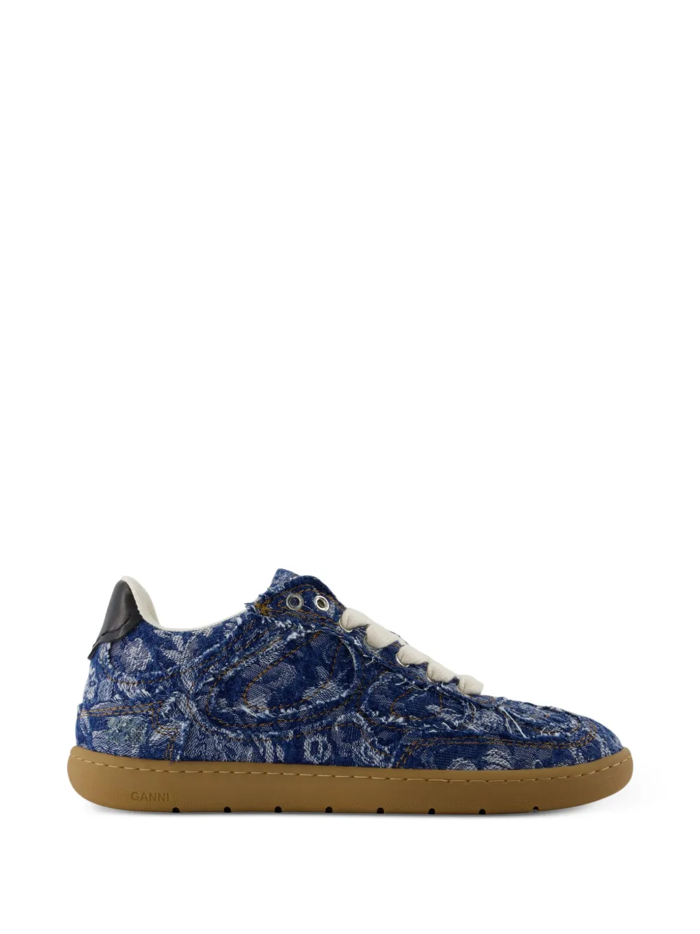 GANNI Tapestry almond-toe sneakers - Blu