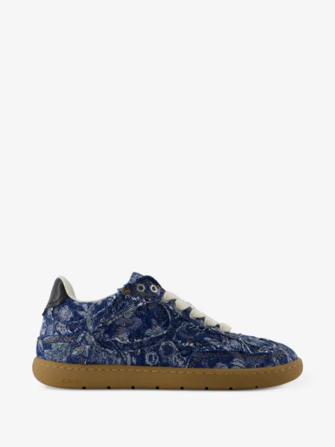 GANNI Tapestry almond-toe sneakers