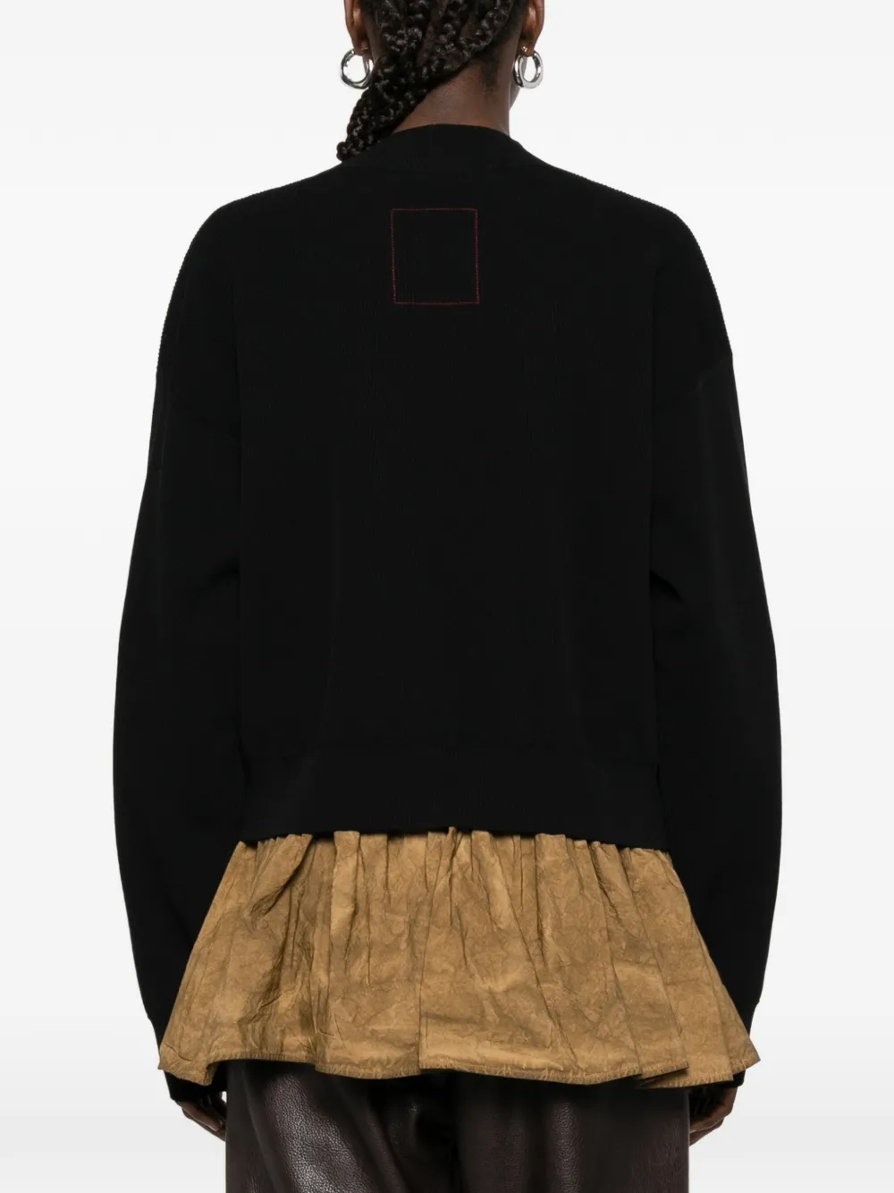 Uma Wang Vest met ruches Zwart