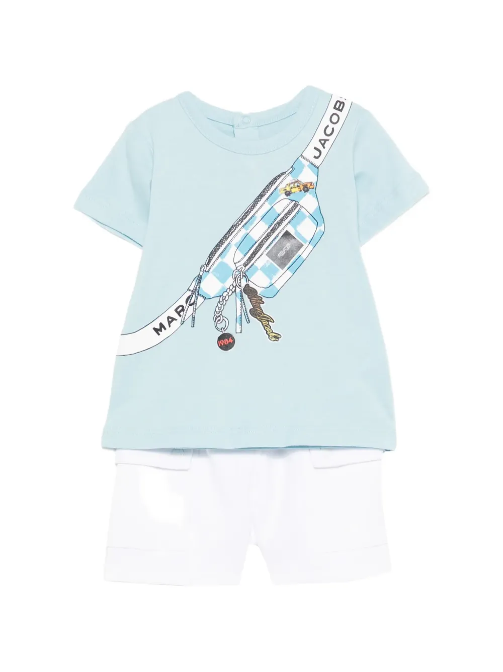 Marc Jacobs Kids pouch-print cargo-pocket tracksuit - Blu