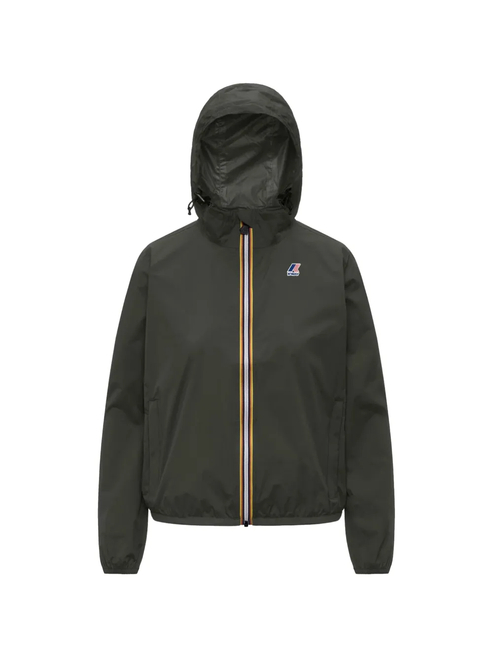 K-Way Le Vrai 4.0 Claudette logo-patch hooded jacket - Grün