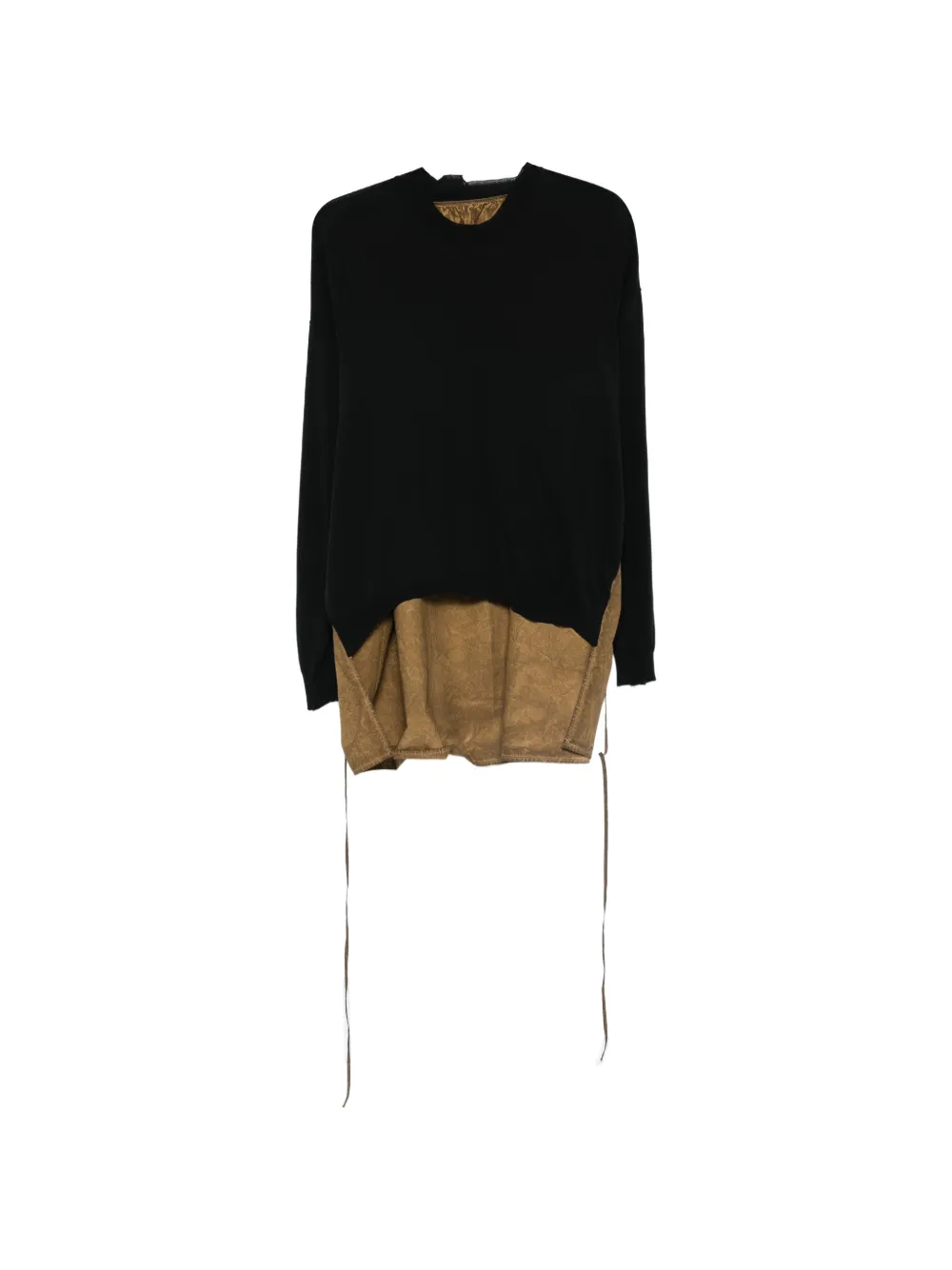 Uma Wang contrasting-panel sweater - Nero