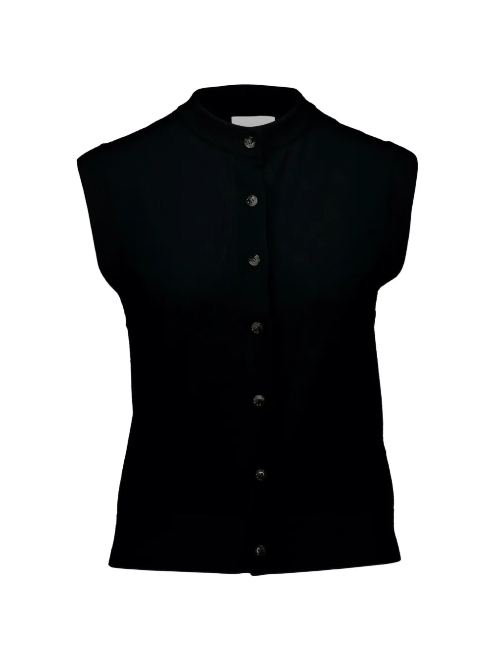 Allude button knitted vest - Nero