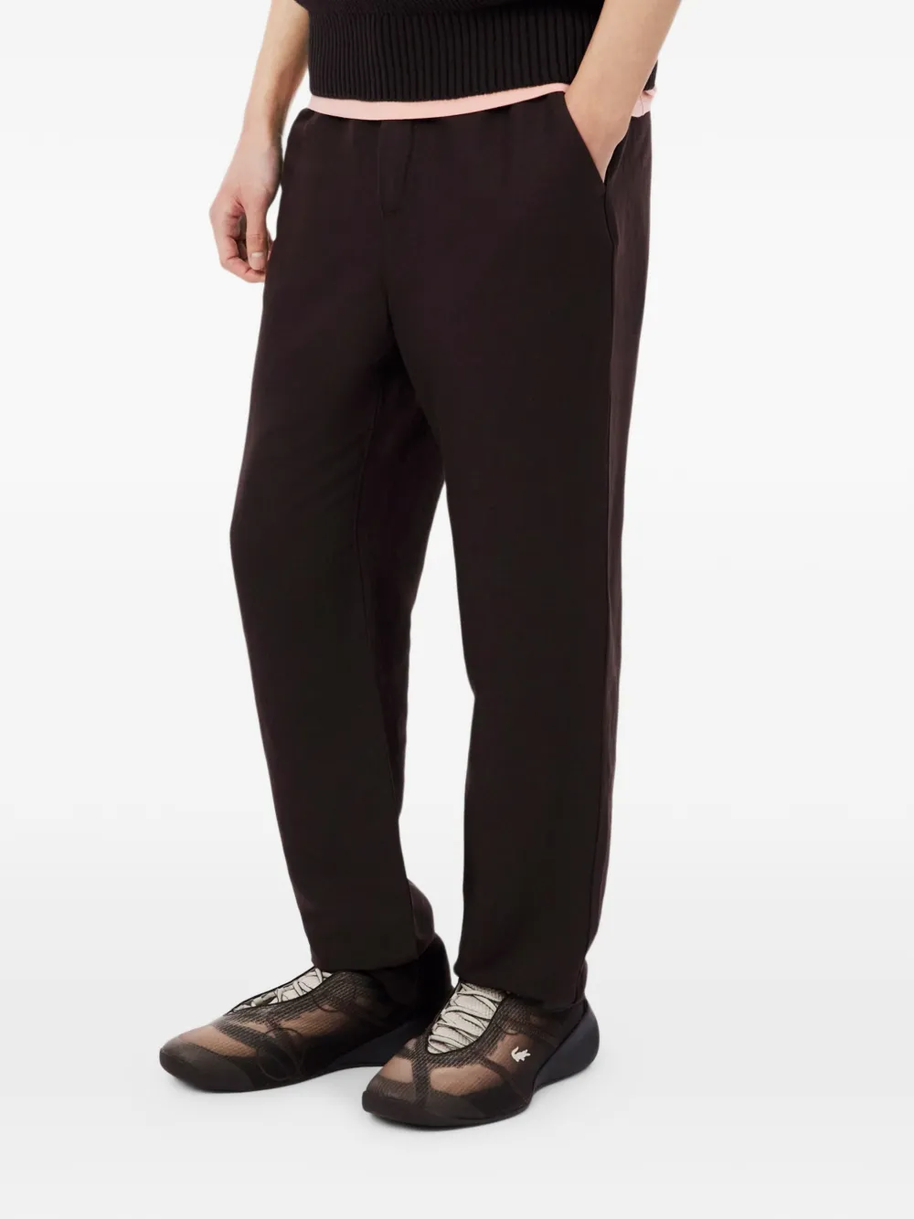  Lacoste Elasticated Trousers - Brown 