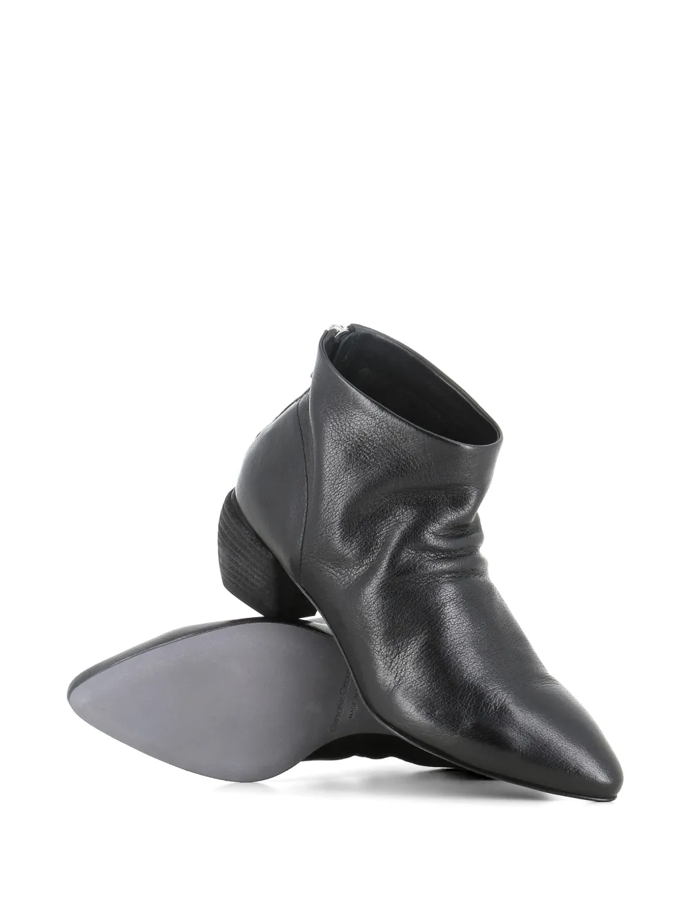 Officine Creative Laarzen met puntige neus en rits Zwart