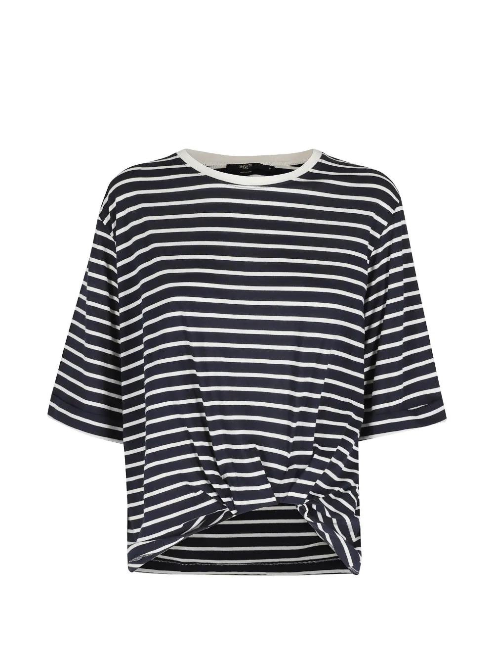 Seventy striped knotted top - Blu