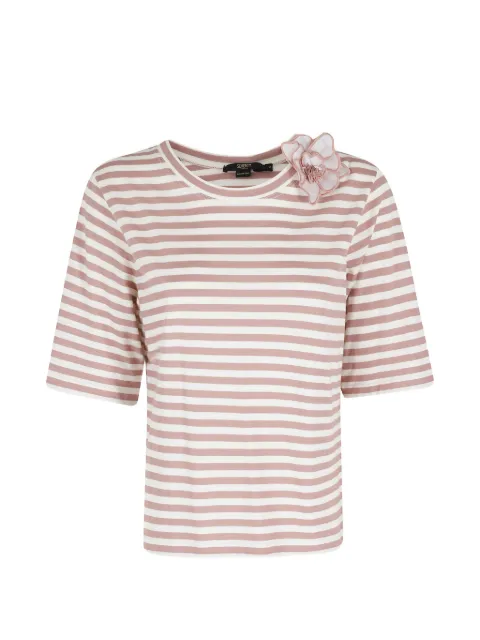 Seventy Blusa listrada com detalhe floral