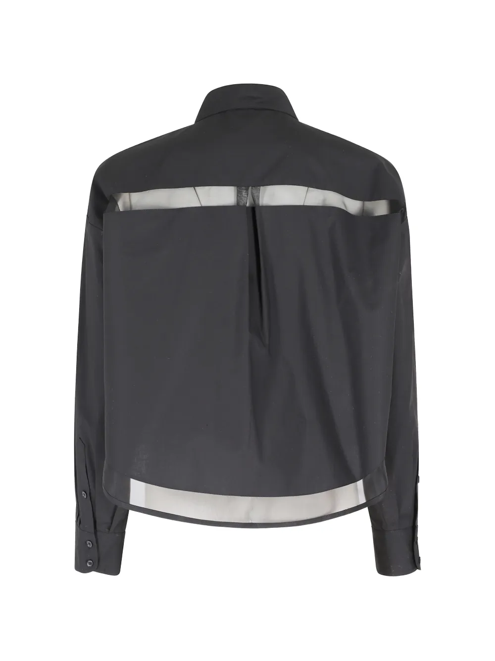  Seventy Sheer-panel Shirt - Black 