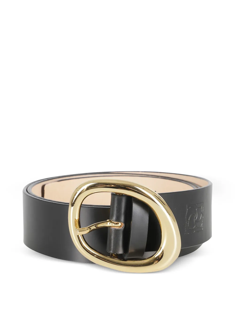 Embossed Oval Buckle Belt