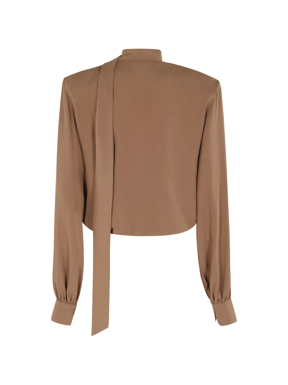  Federica Tosi Neck-tie Wrap Blouse - Brown 