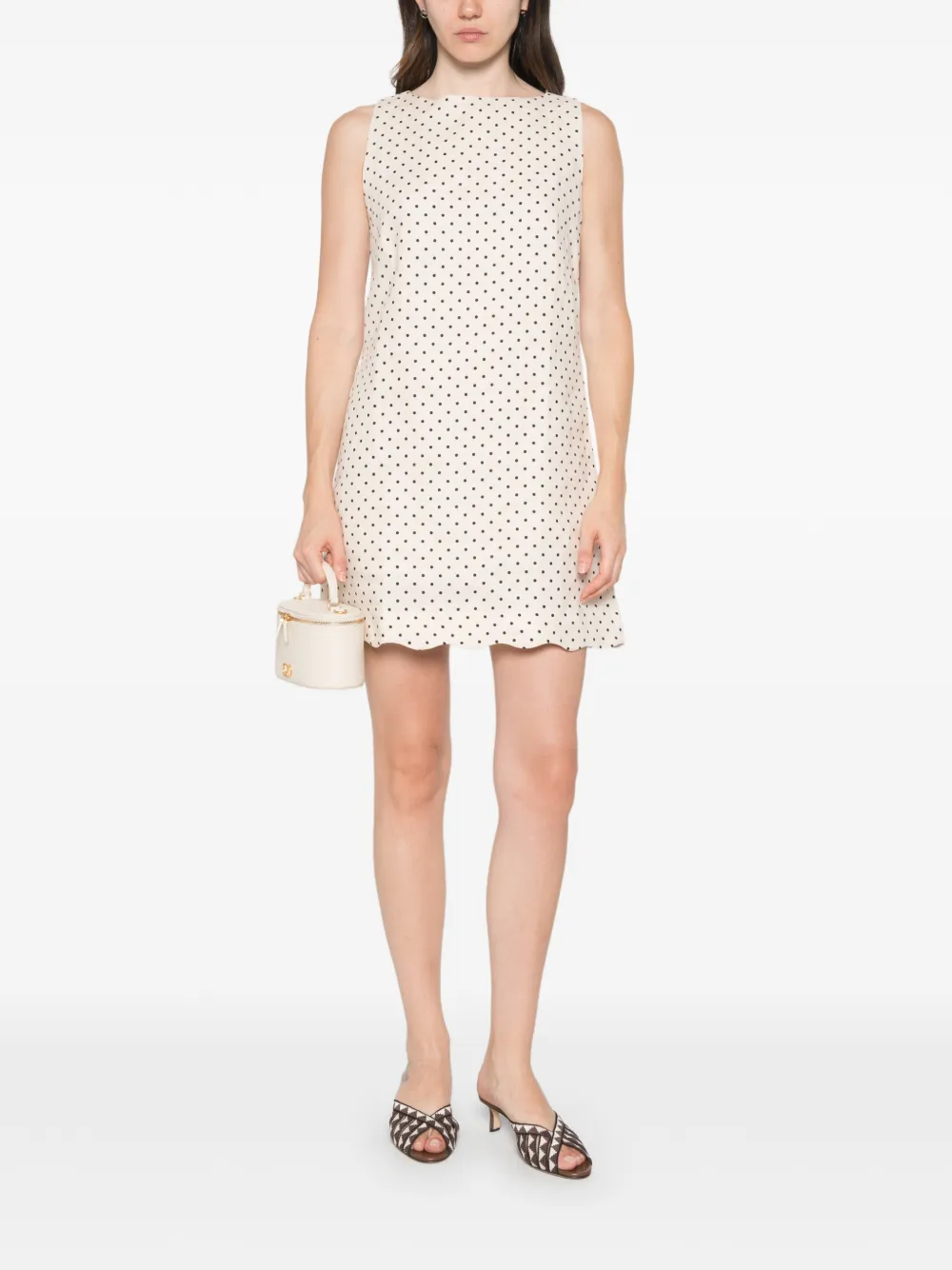 Faithfull Iria mini-jurk met Lola stippen Beige