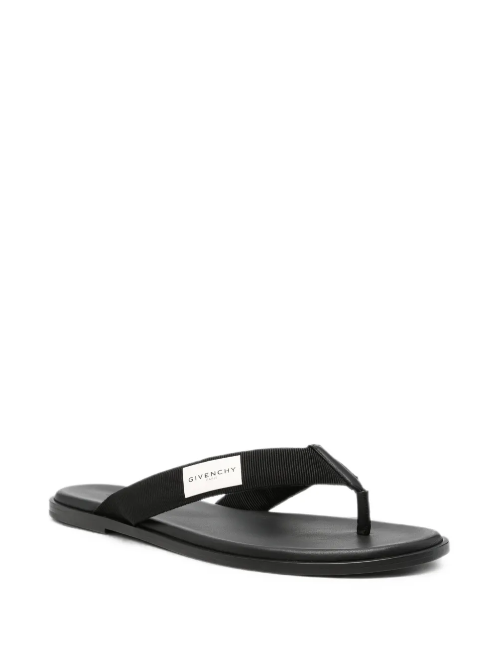Givenchy Logo-patch Sandals In Black