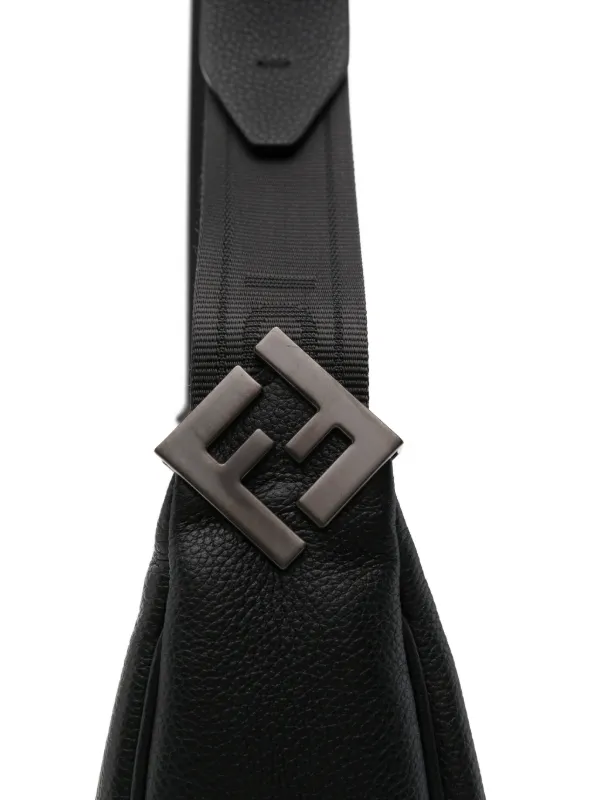 FENDI Large Melon Leather Shoulder Bag | Black | FARFETCH