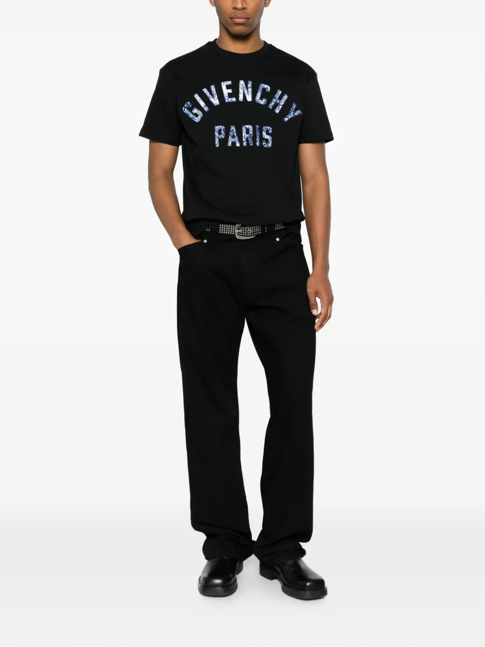 Givenchy T-shirt met logo-applicatie Zwart