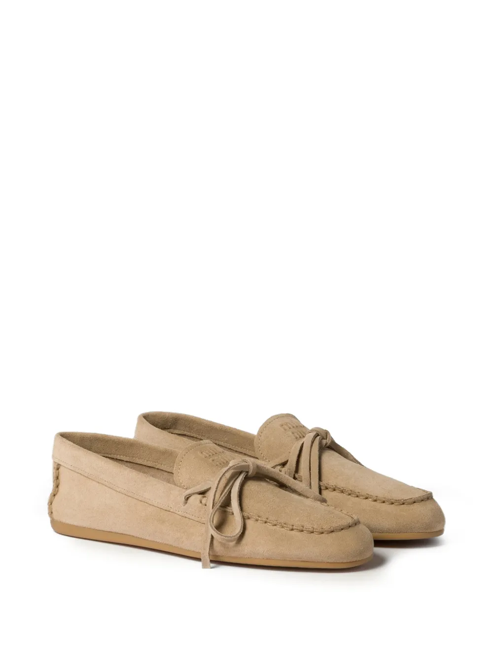 Miu Suède loafers Beige