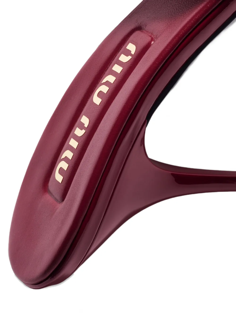 Miu Matelassé lakleren muiltjes Rood