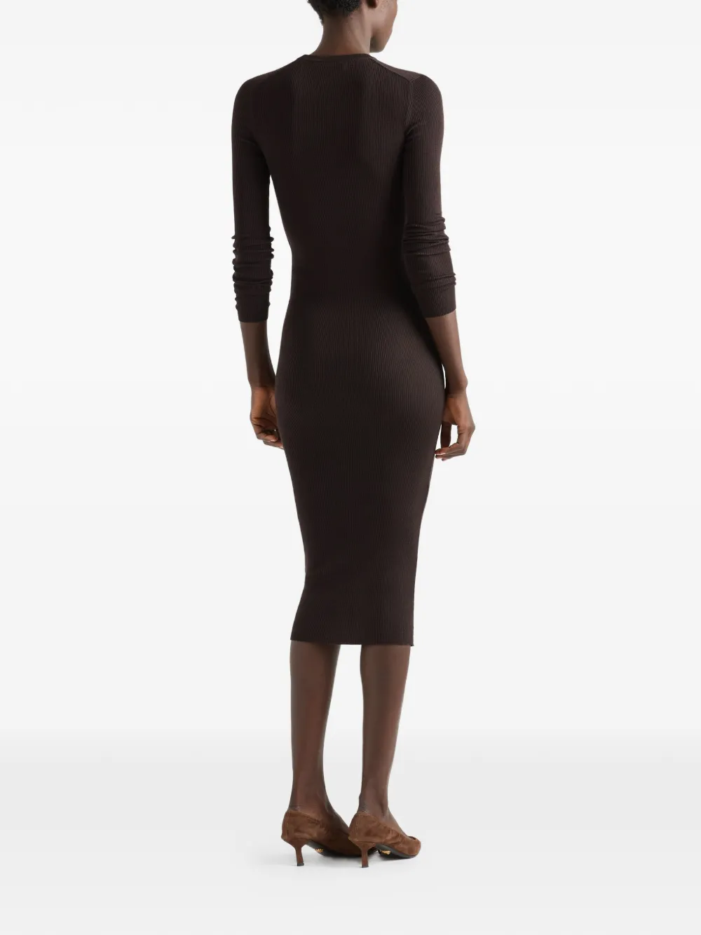 Prada Wool Dress | Brown | FARFETCH
