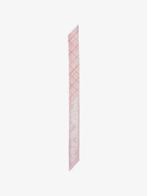 Prada printed silk twill skinny scarf