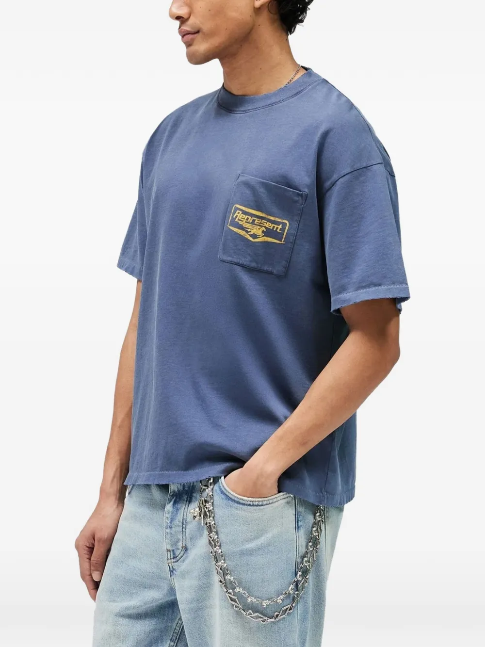  Represent Pocket Graphic T-shirt - Blue 