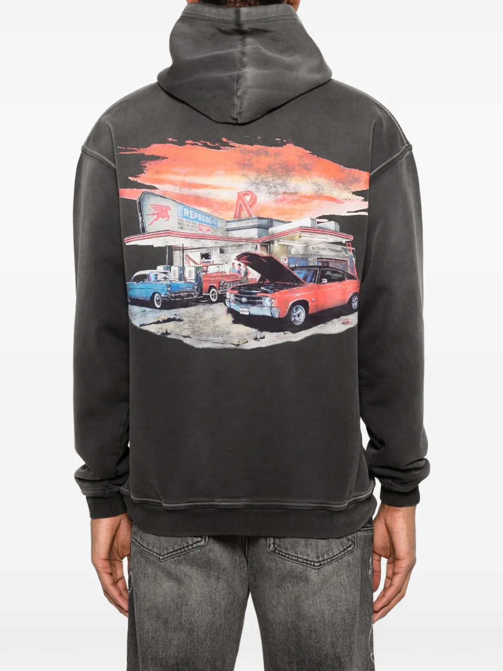 Represent 24 Hour Service hoodie met grafische Zwart
