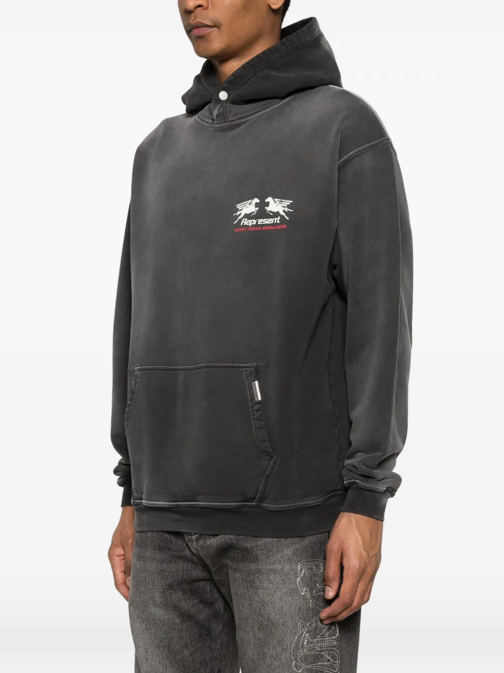 Represent 24 Hour Service hoodie met grafische Zwart