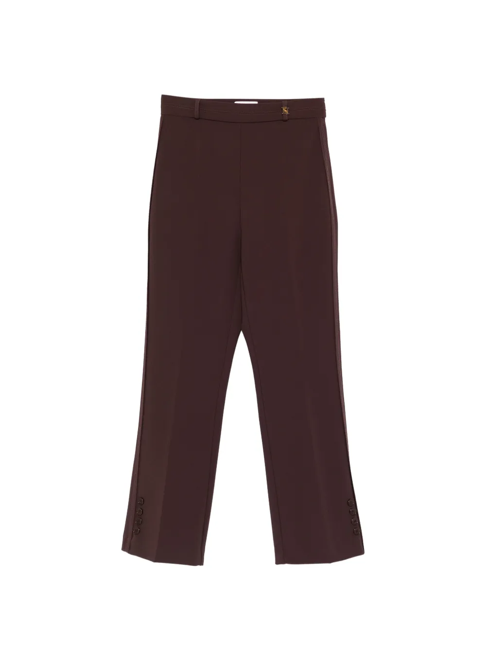 Elisabetta Franchi logo-detail trousers - Marrone