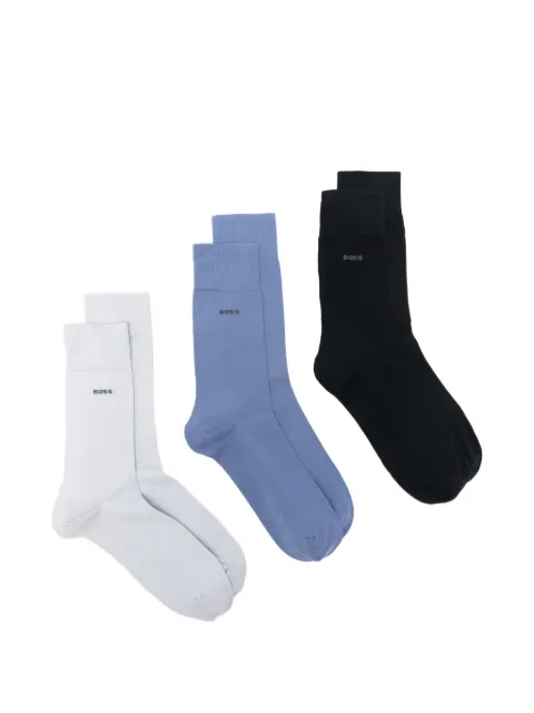 BOSS logo-detail socks (set of three)