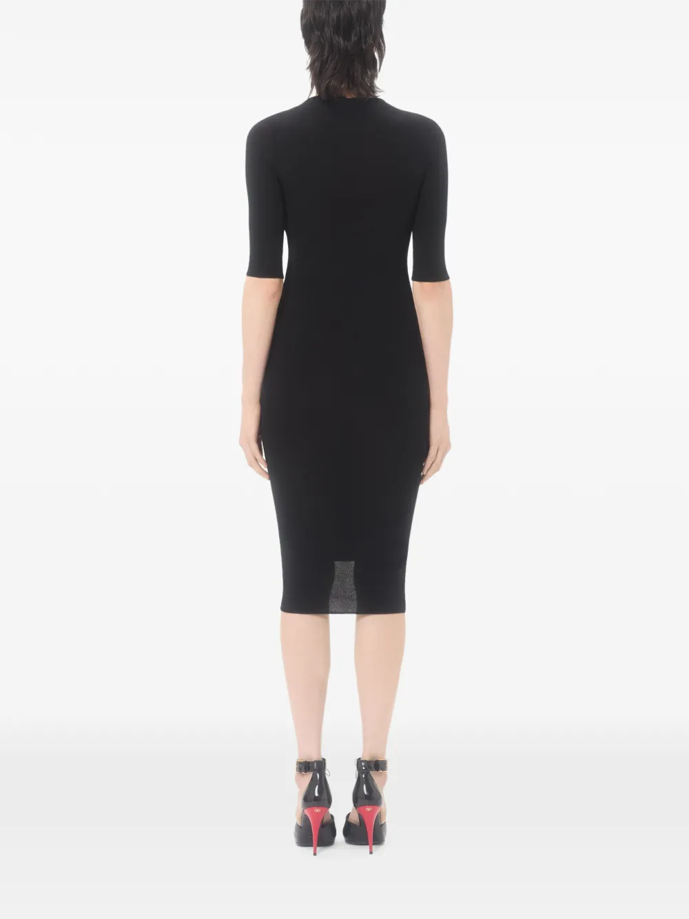 Valentino Garavani Gebreide mini-jurk Zwart