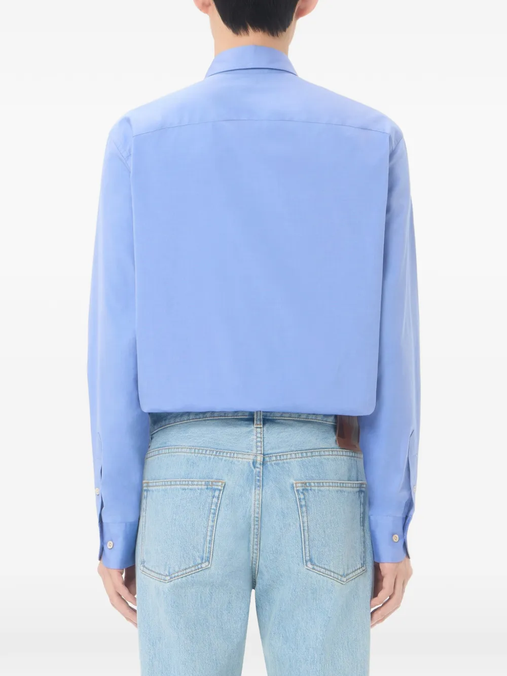 Valentino Garavani Katoenen Oxford overhemd met VGold Blauw