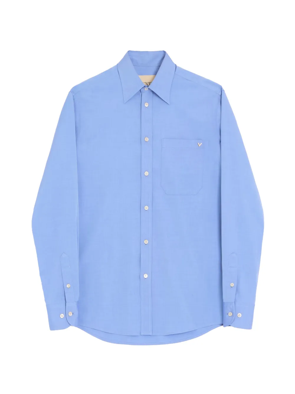 Valentino Garavani Camicia in cotone Oxford VGold - Blu