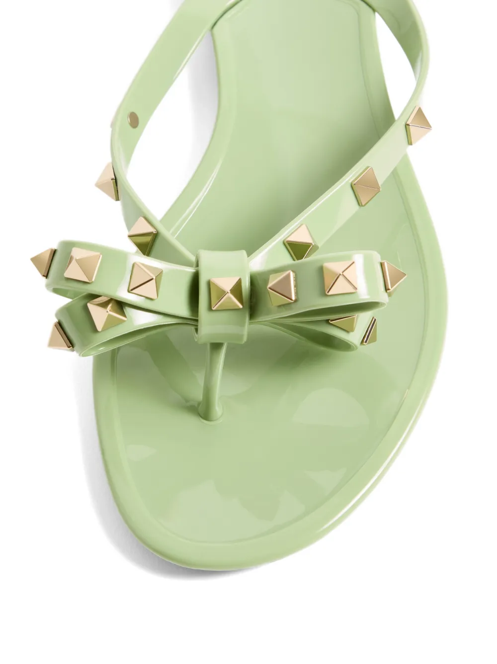 Valentino Garavani Rockstud rubberen slippers Groen