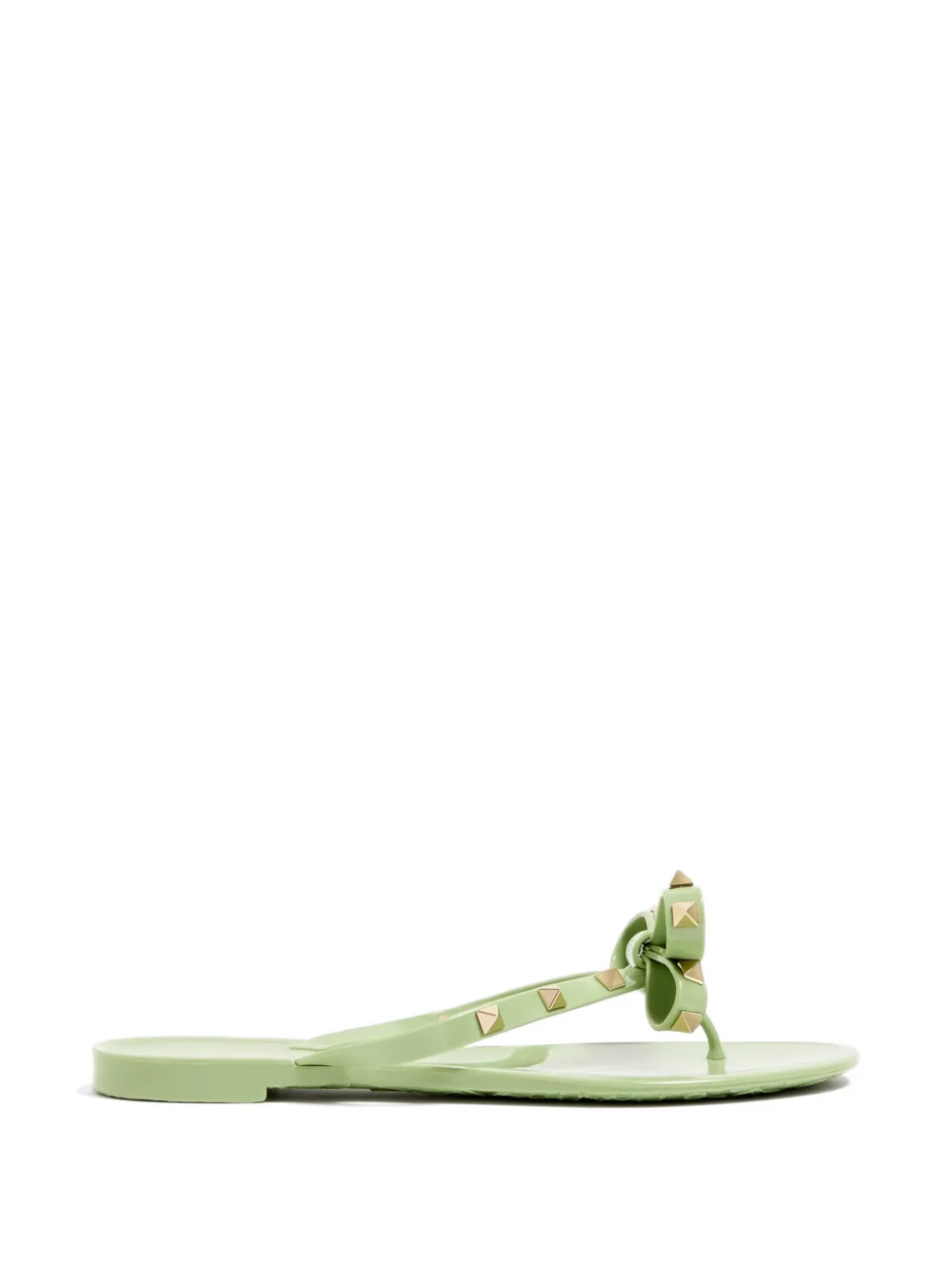 Valentino Garavani Rockstud rubber slippers - Grün