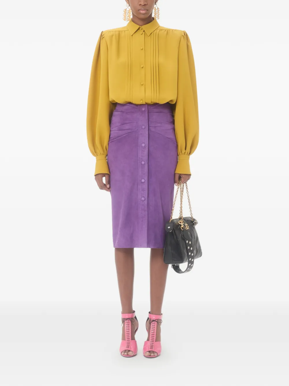 Valentino Garavani Cady Couture overhemd Geel