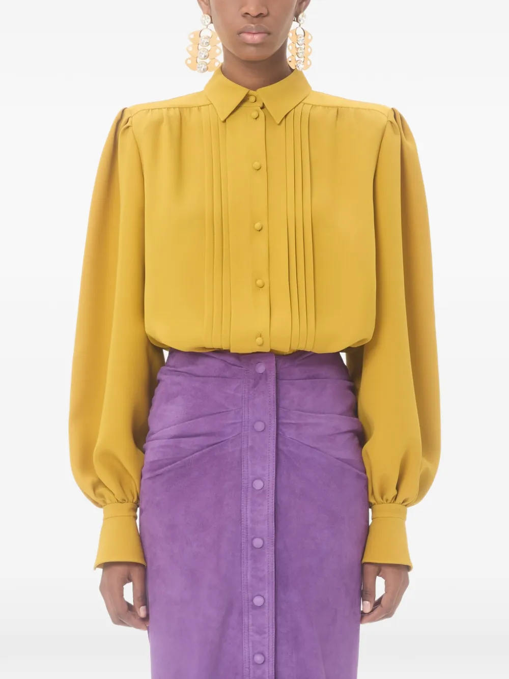 Valentino Garavani Cady Couture overhemd Geel