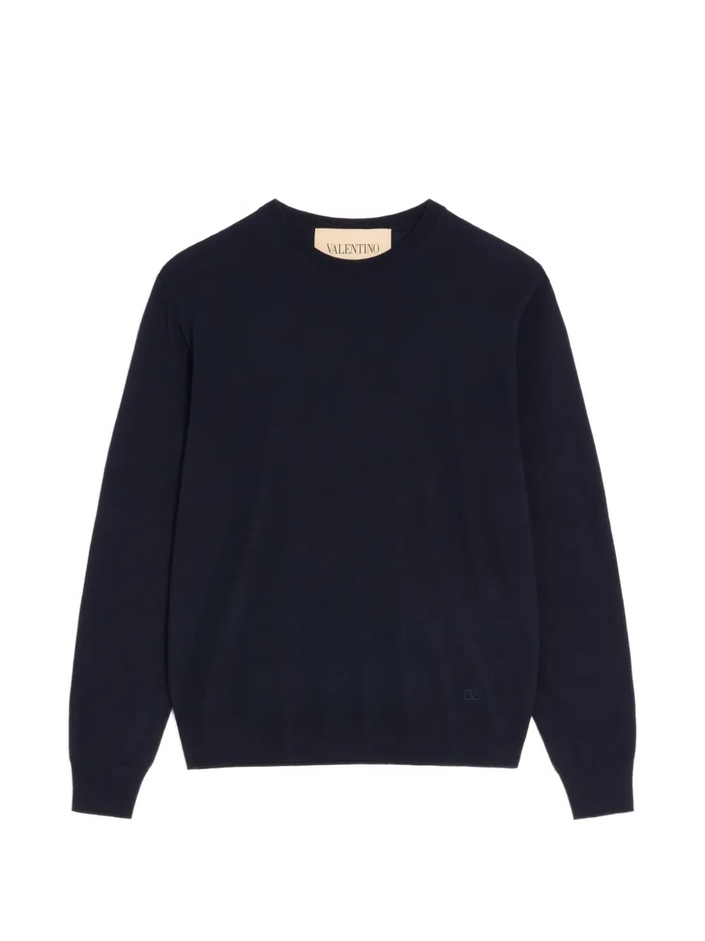 Valentino Garavani wool jumper with VLogo embroidery - Blu
