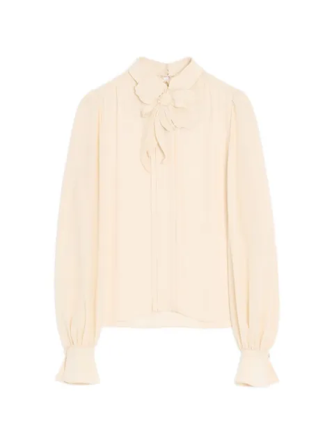 Valentino Garavani top brodé en crêpe de chine