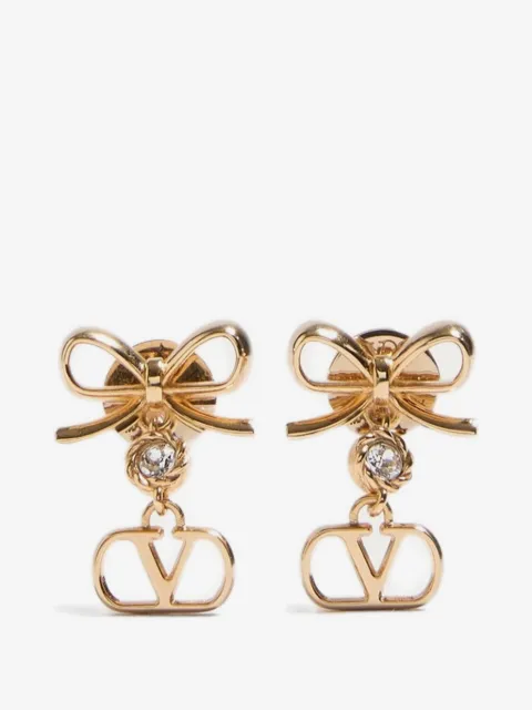 Valentino Garavani Vlogo Signature earrings in metal and swarovski crystals