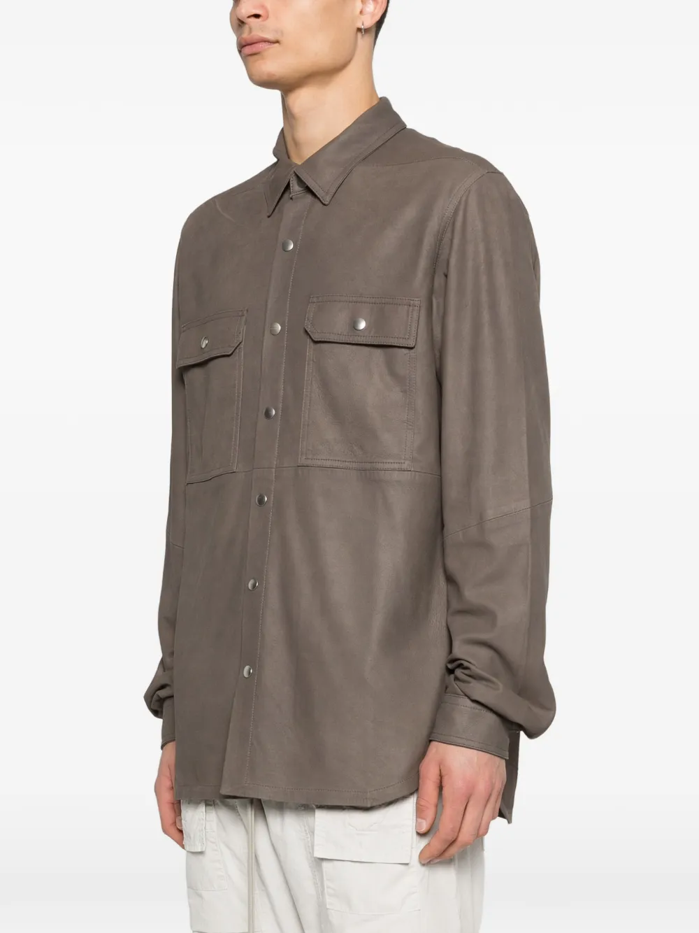 Rick Owens Jack met opgestikte zak Bruin