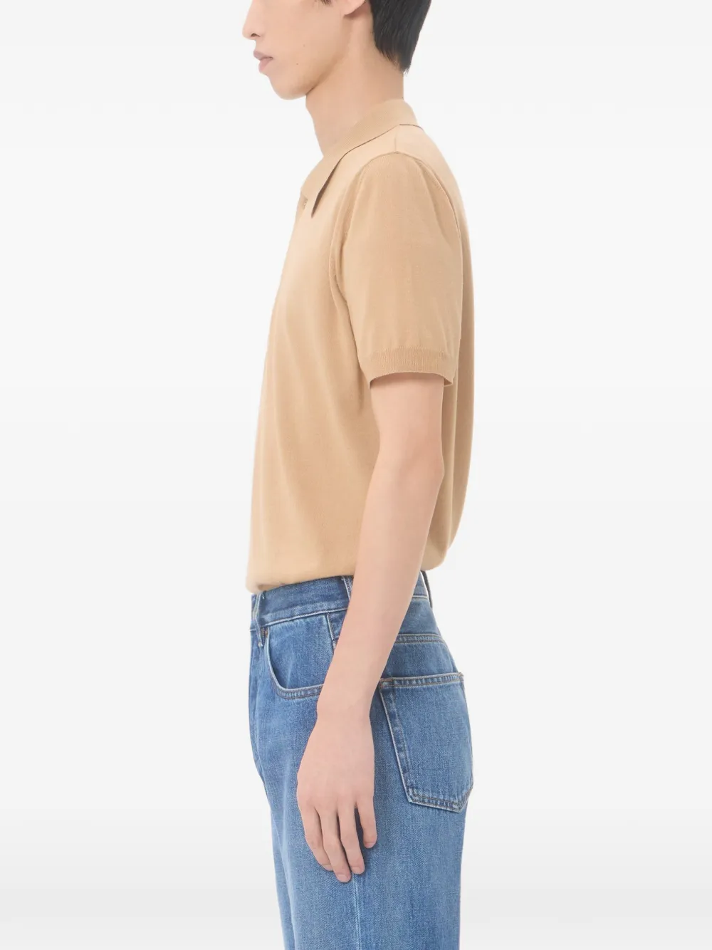 Valentino Garavani Wollen poloshirt met VLogo-borduurwerk Beige